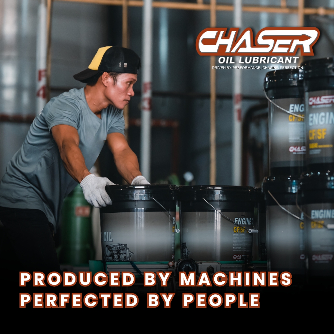 Chaser Oil Lubricant — Produced by machines, perfected by people
