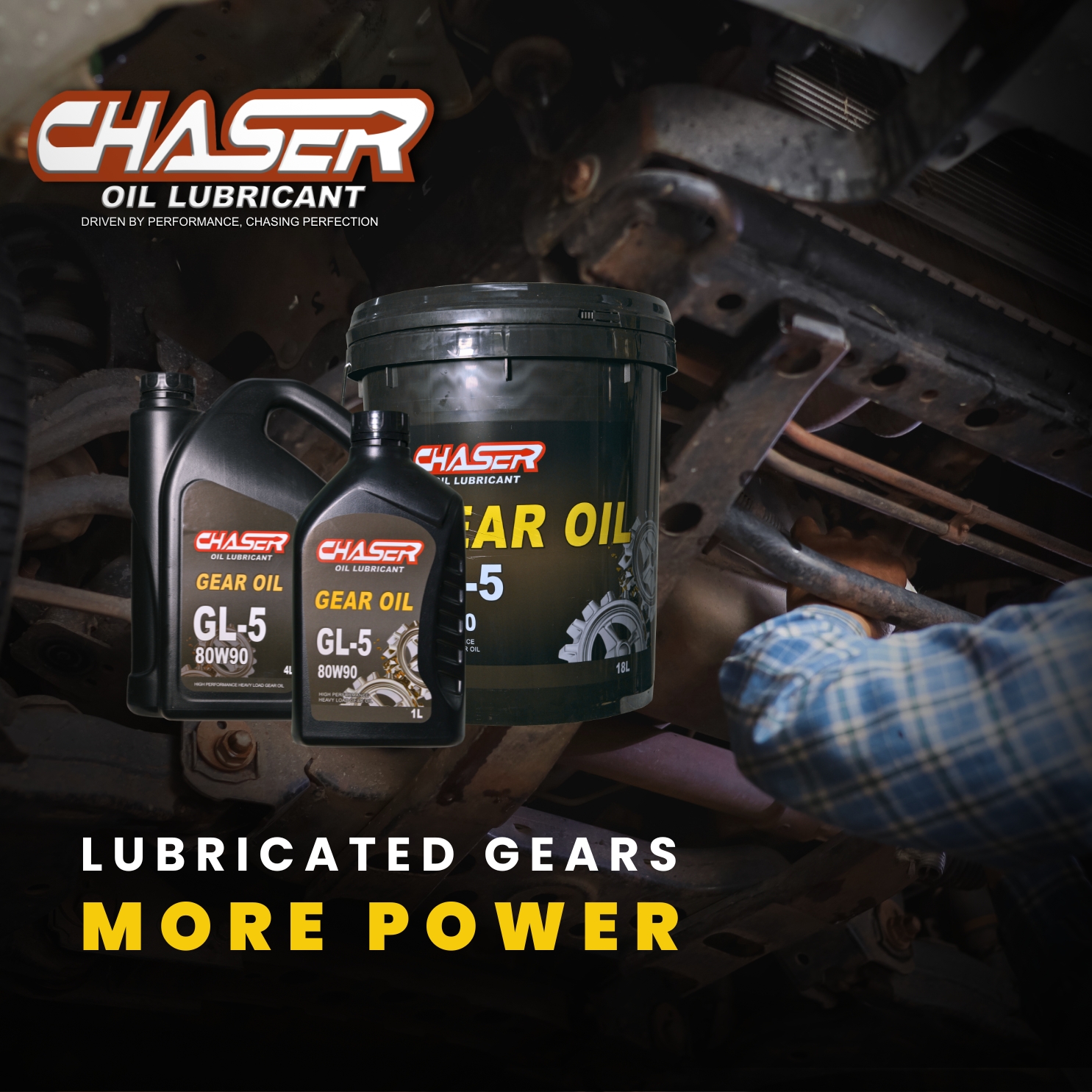 Chaser Oil Lubricant tip — Wash the undercarriage often
