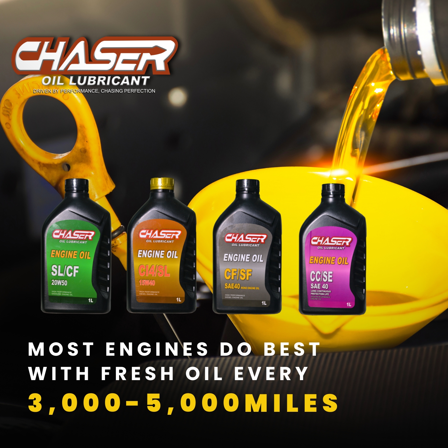 Chaser Oil Lubricant tip — The 5K oil rule